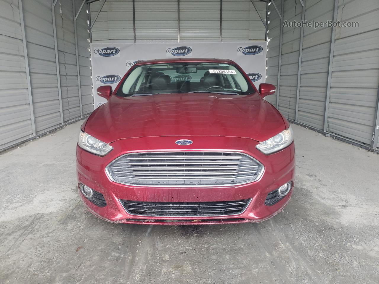 2014 Ford Fusion Titanium Phev Maroon vin: 3FA6P0SU6ER351921