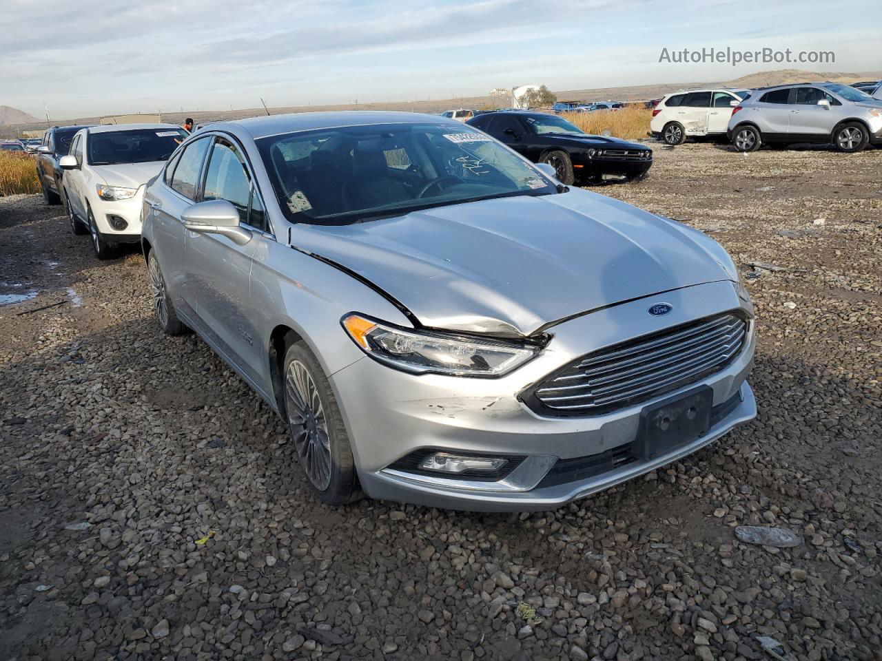 2017 Ford Fusion Titanium Phev Silver vin: 3FA6P0SU6HR350482