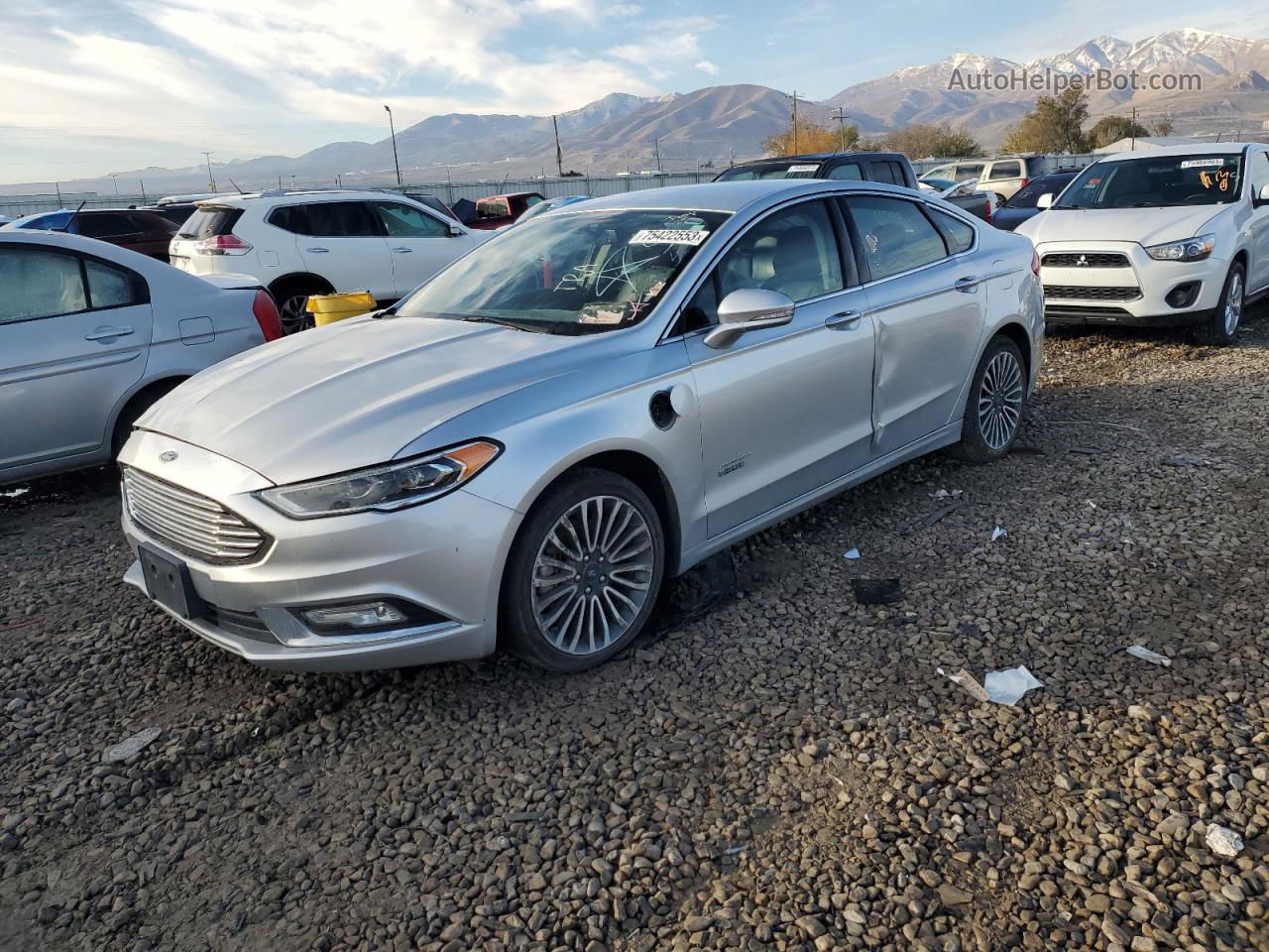 2017 Ford Fusion Titanium Phev Silver vin: 3FA6P0SU6HR350482