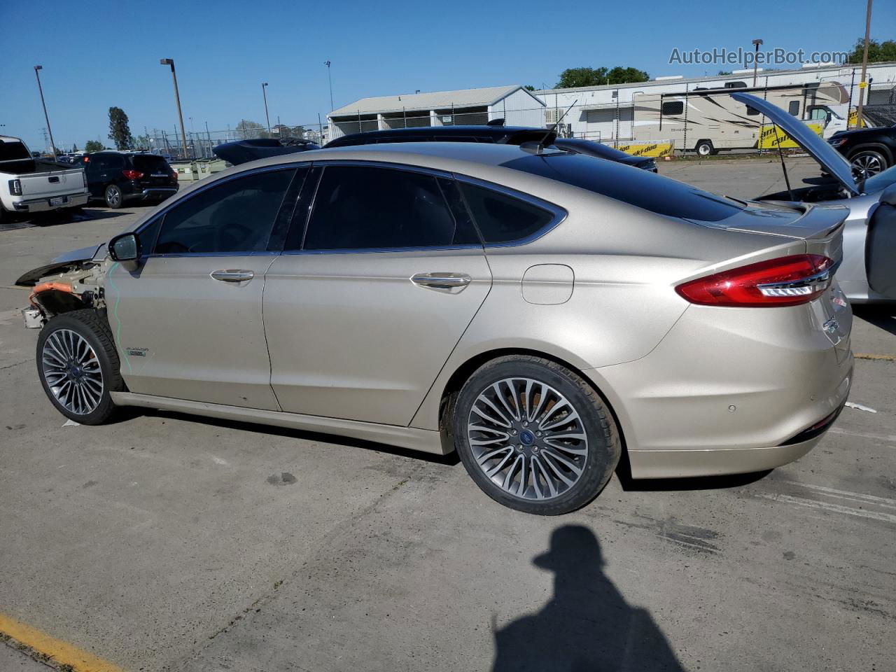 2017 Ford Fusion Titanium Phev Cream vin: 3FA6P0SU7HR187650