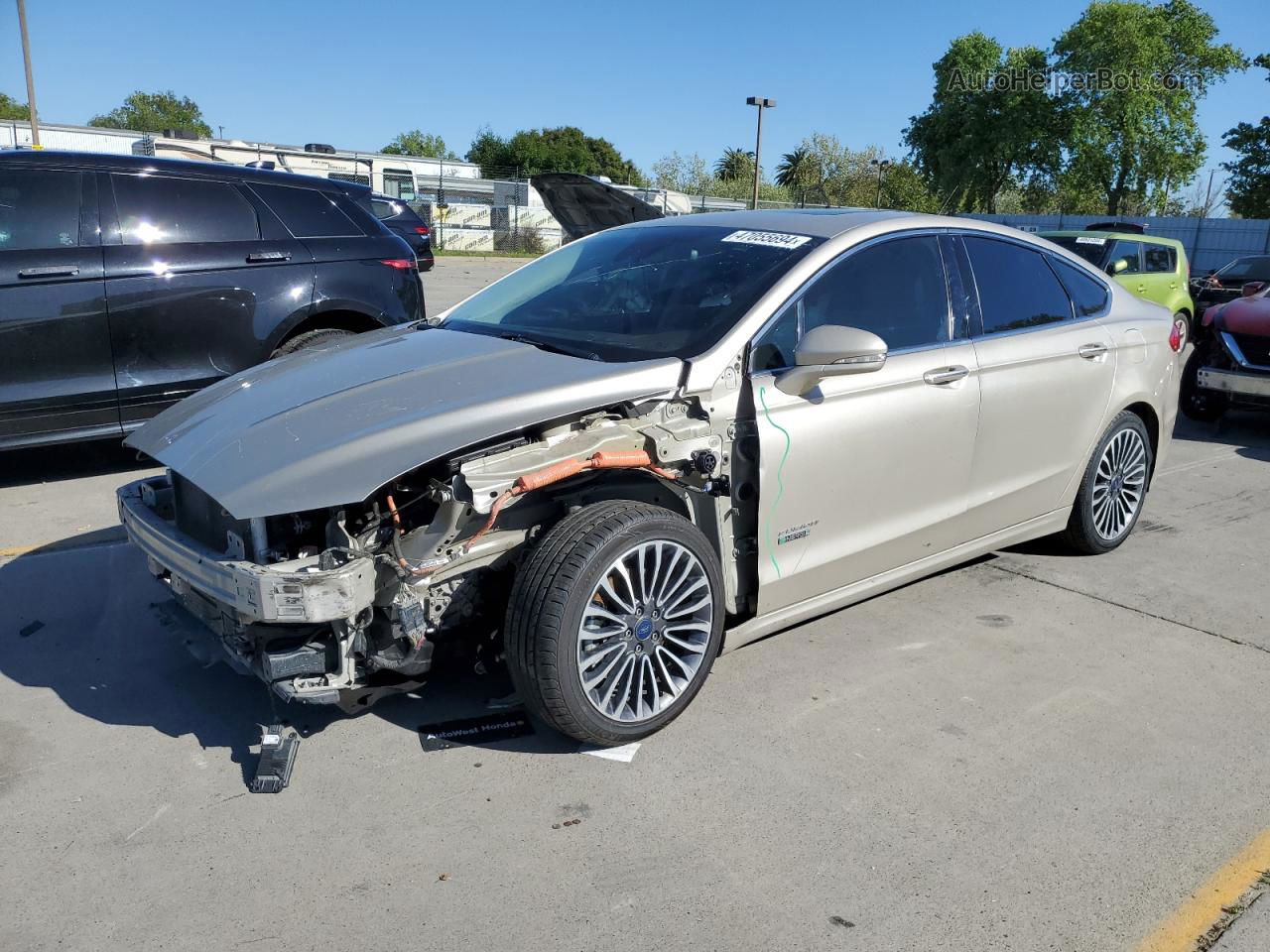 2017 Ford Fusion Titanium Phev Cream vin: 3FA6P0SU7HR187650