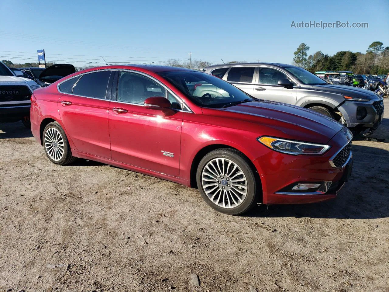 2017 Ford Fusion Titanium Phev Red vin: 3FA6P0SU7HR299672