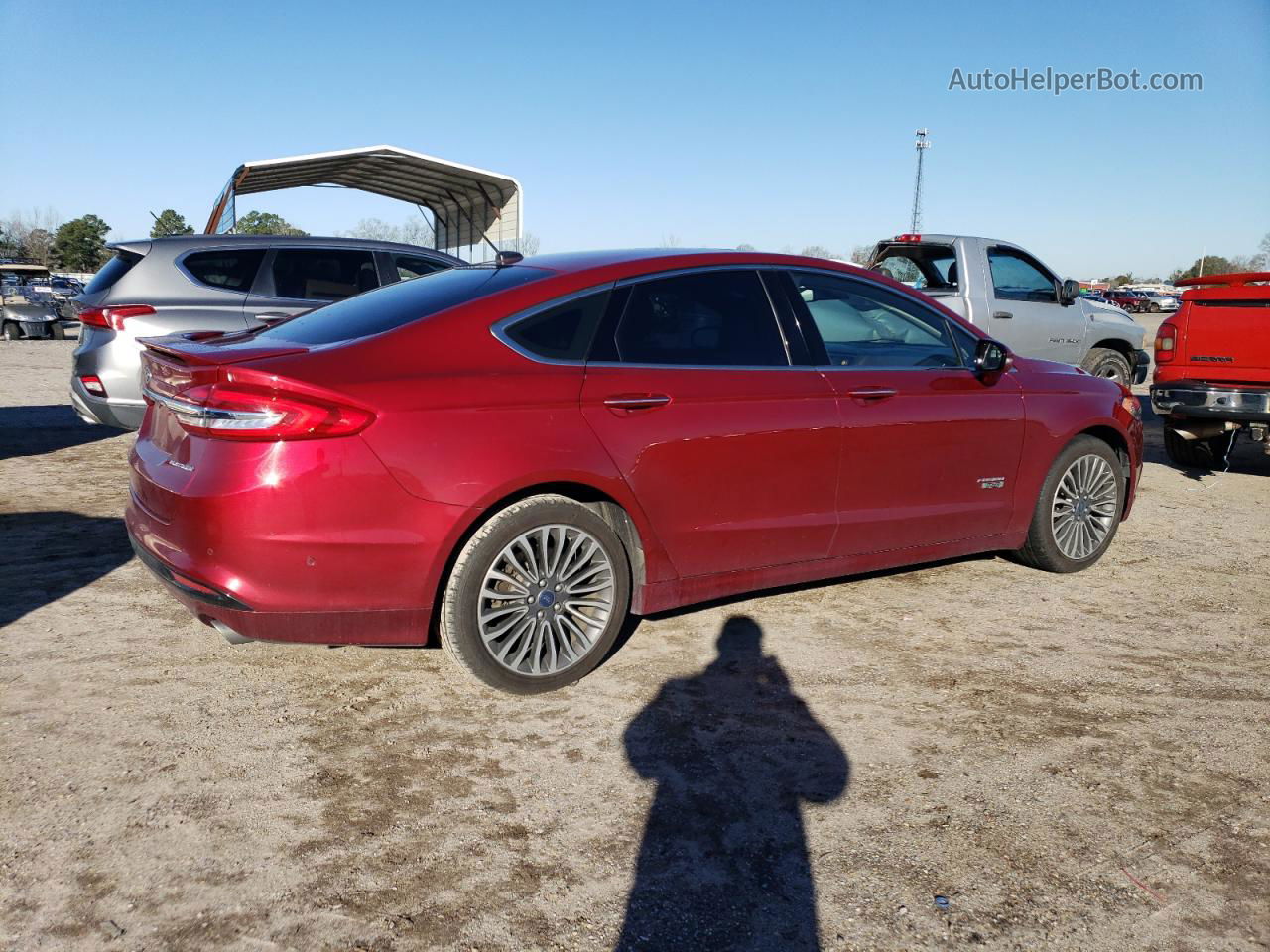 2017 Ford Fusion Titanium Phev Red vin: 3FA6P0SU7HR299672