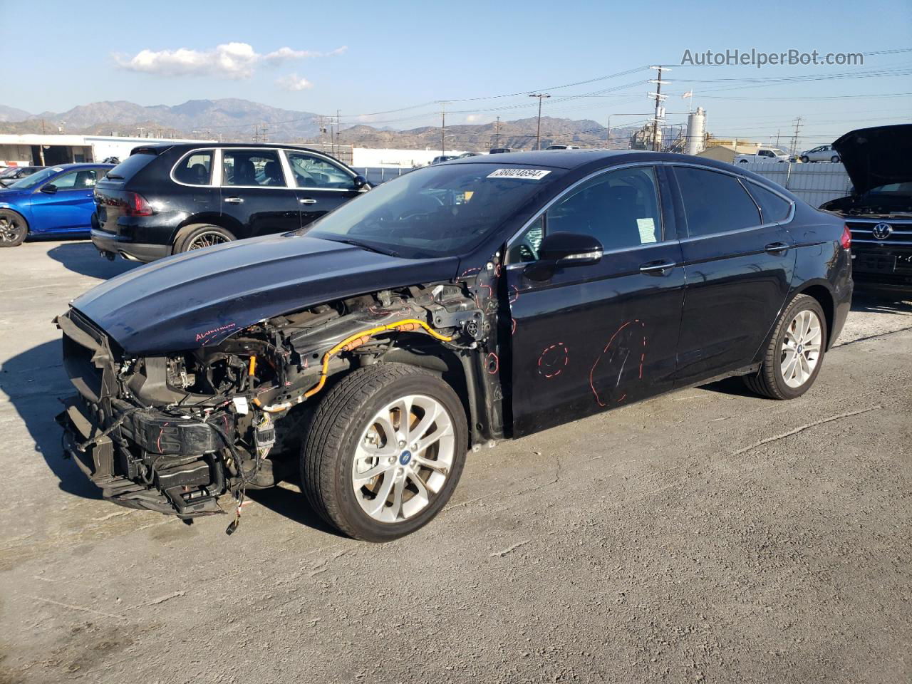 2019 Ford Fusion Titanium Черный vin: 3FA6P0SU7KR148791