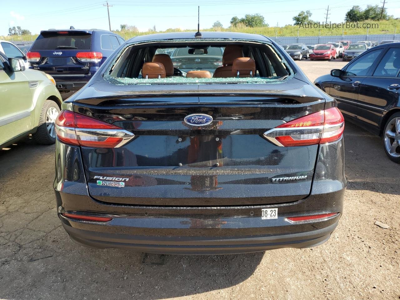 2019 Ford Fusion Titanium Черный vin: 3FA6P0SU7KR252343