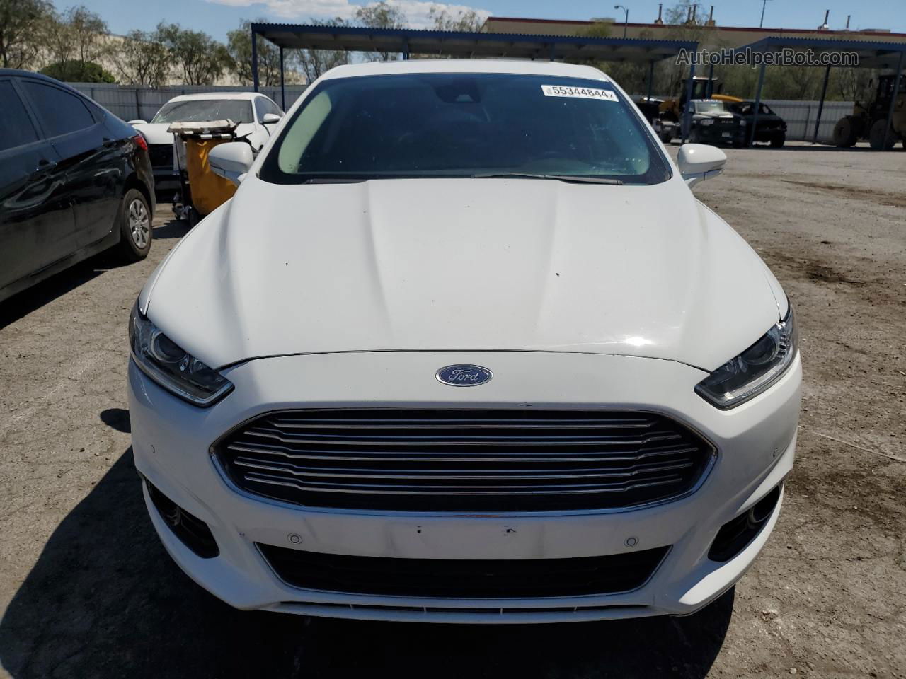 2014 Ford Fusion Titanium Phev White vin: 3FA6P0SU8ER383026