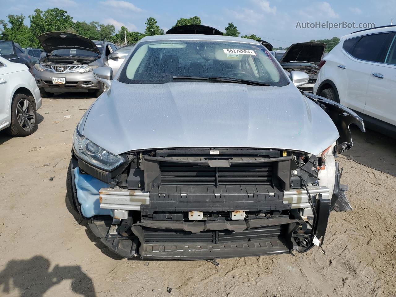 2014 Ford Fusion Titanium Phev Silver vin: 3FA6P0SU8ER397721