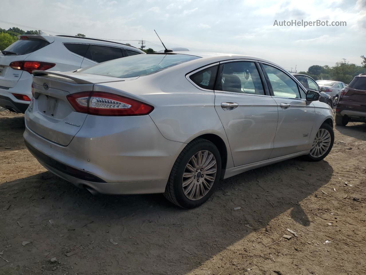 2014 Ford Fusion Titanium Phev Silver vin: 3FA6P0SU8ER397721