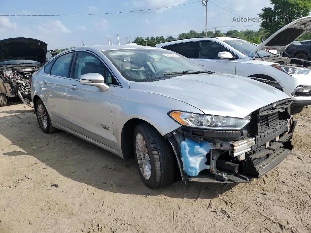 2014 Ford Fusion Titanium Phev Silver vin: 3FA6P0SU8ER397721