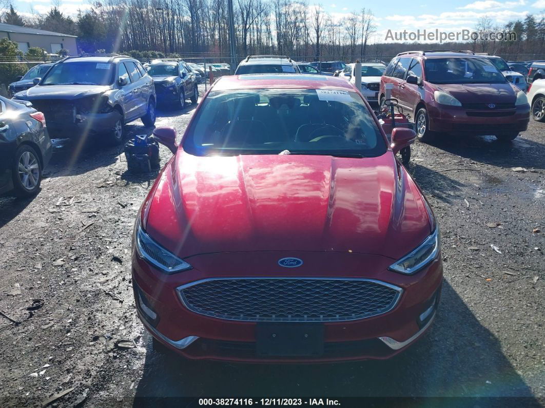 2020 Ford Fusion Titanium Red vin: 3FA6P0SU8LR254815