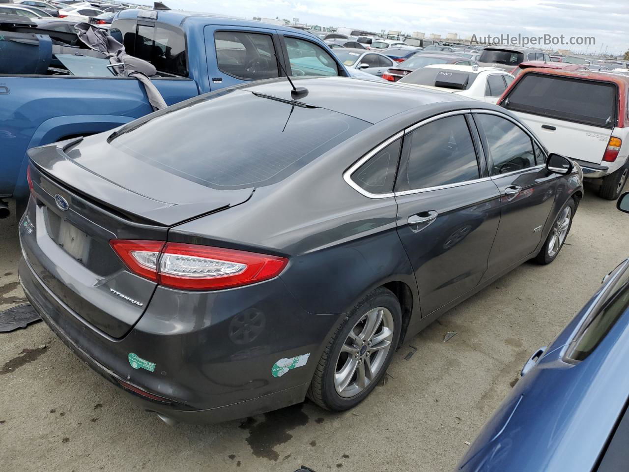 2015 Ford Fusion Titanium Phev Charcoal vin: 3FA6P0SU9FR280893