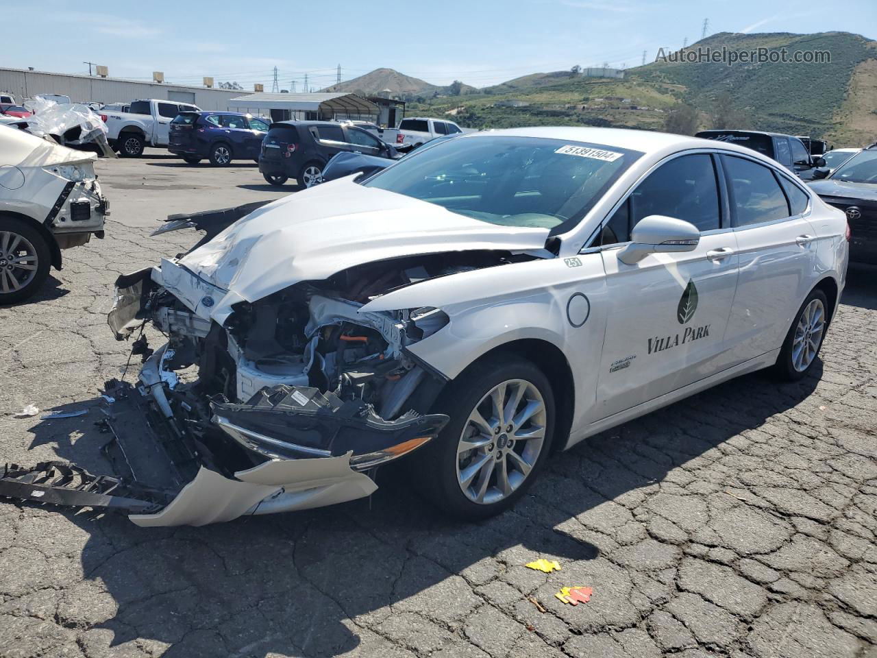 2018 Ford Fusion Titanium/platinum Phev White vin: 3FA6P0SU9JR268171