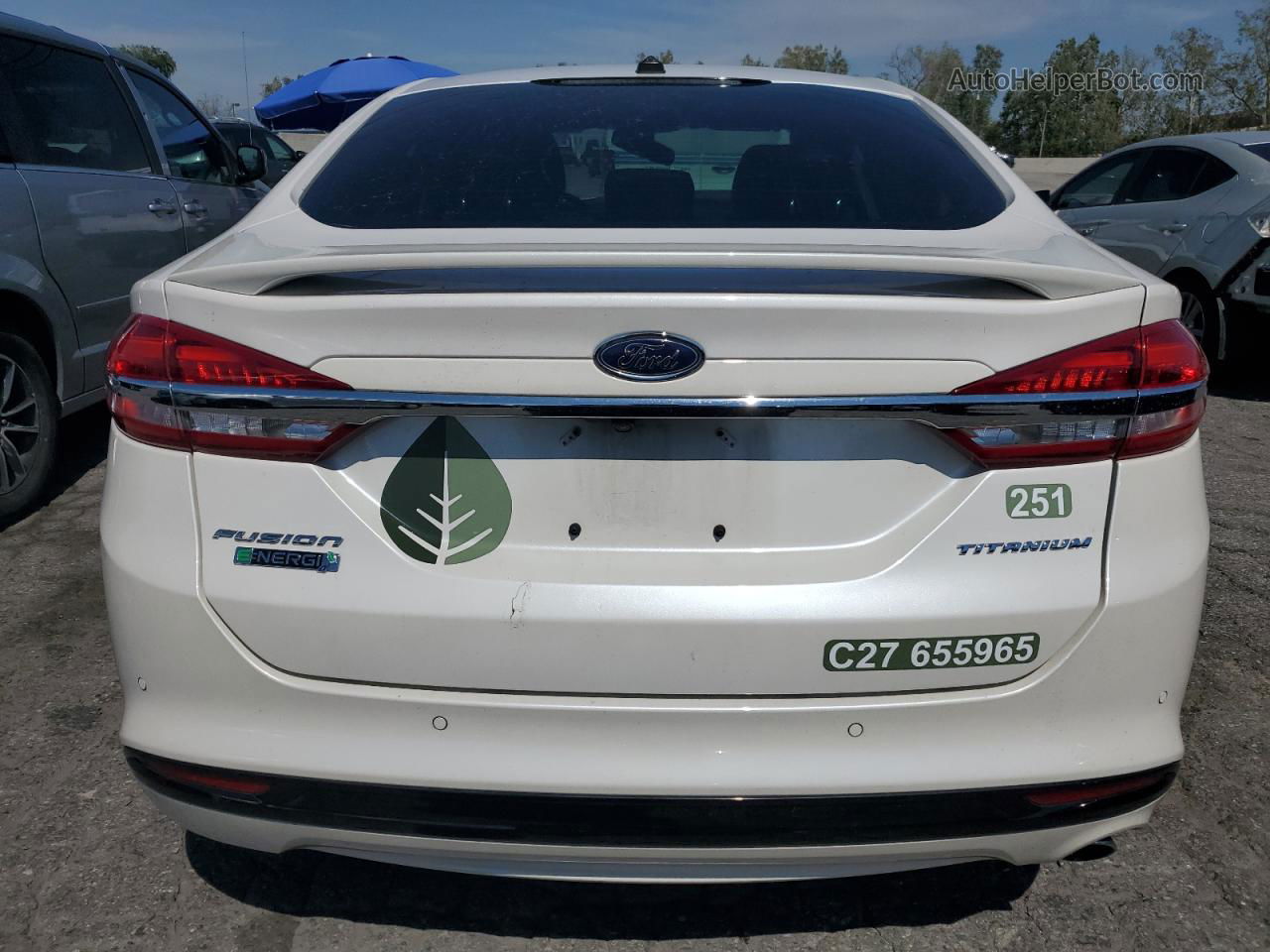 2018 Ford Fusion Titanium/platinum Phev White vin: 3FA6P0SU9JR268171