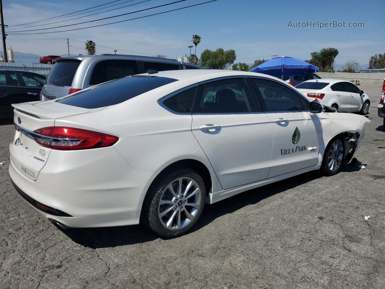 2018 Ford Fusion Titanium/platinum Phev White vin: 3FA6P0SU9JR268171