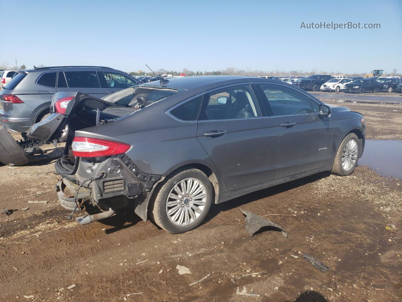 2013 Ford Fusion Titanium Phev Gray vin: 3FA6P0SUXDR233420