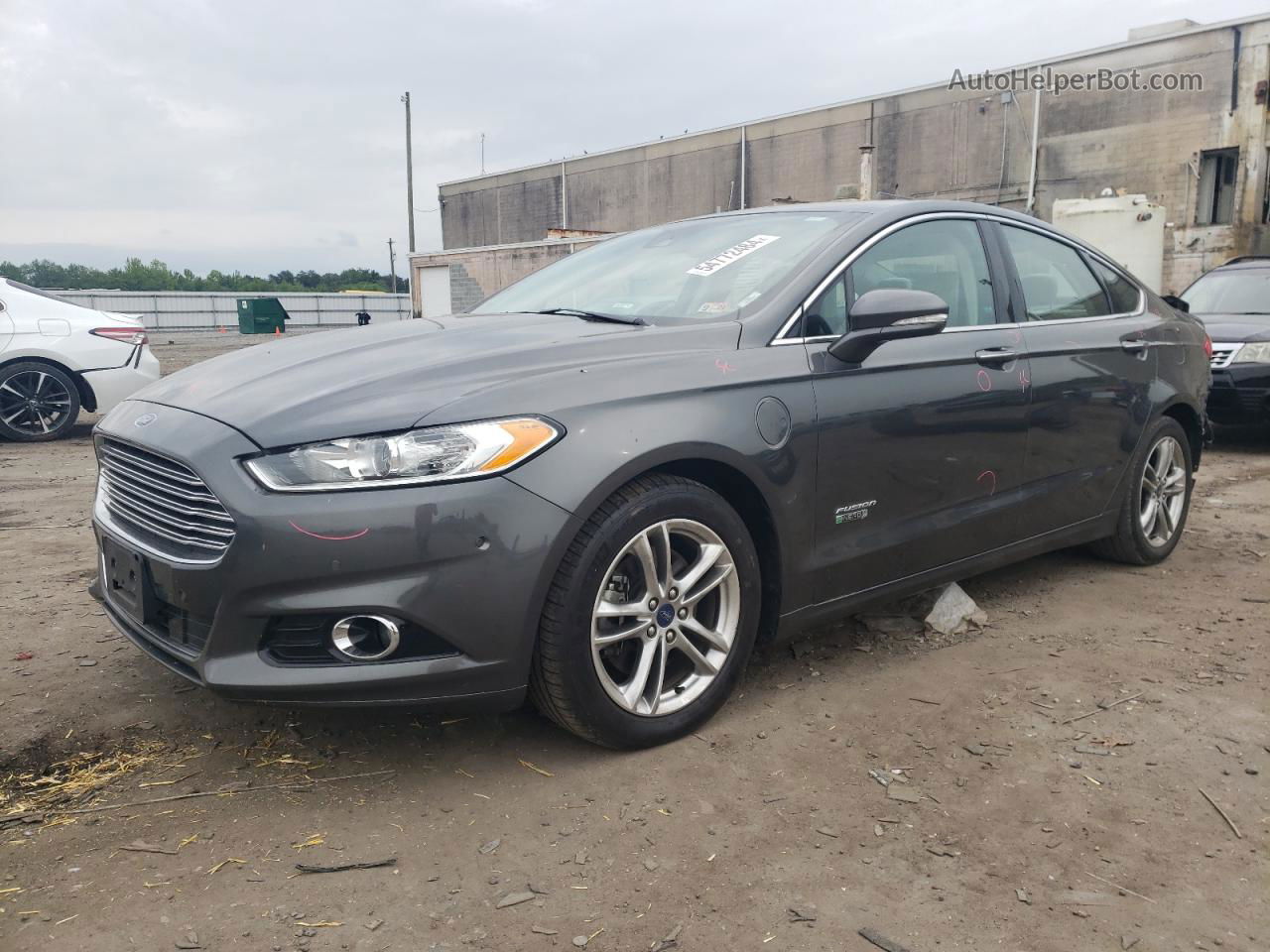 2015 Ford Fusion Titanium Phev Gray vin: 3FA6P0SUXFR157815