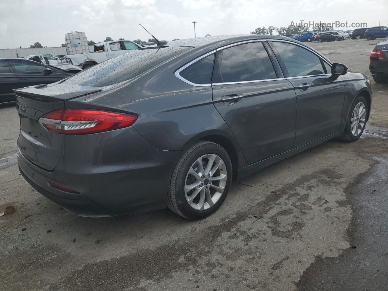 2019 Ford Fusion Titanium Серый vin: 3FA6P0SUXKR165407