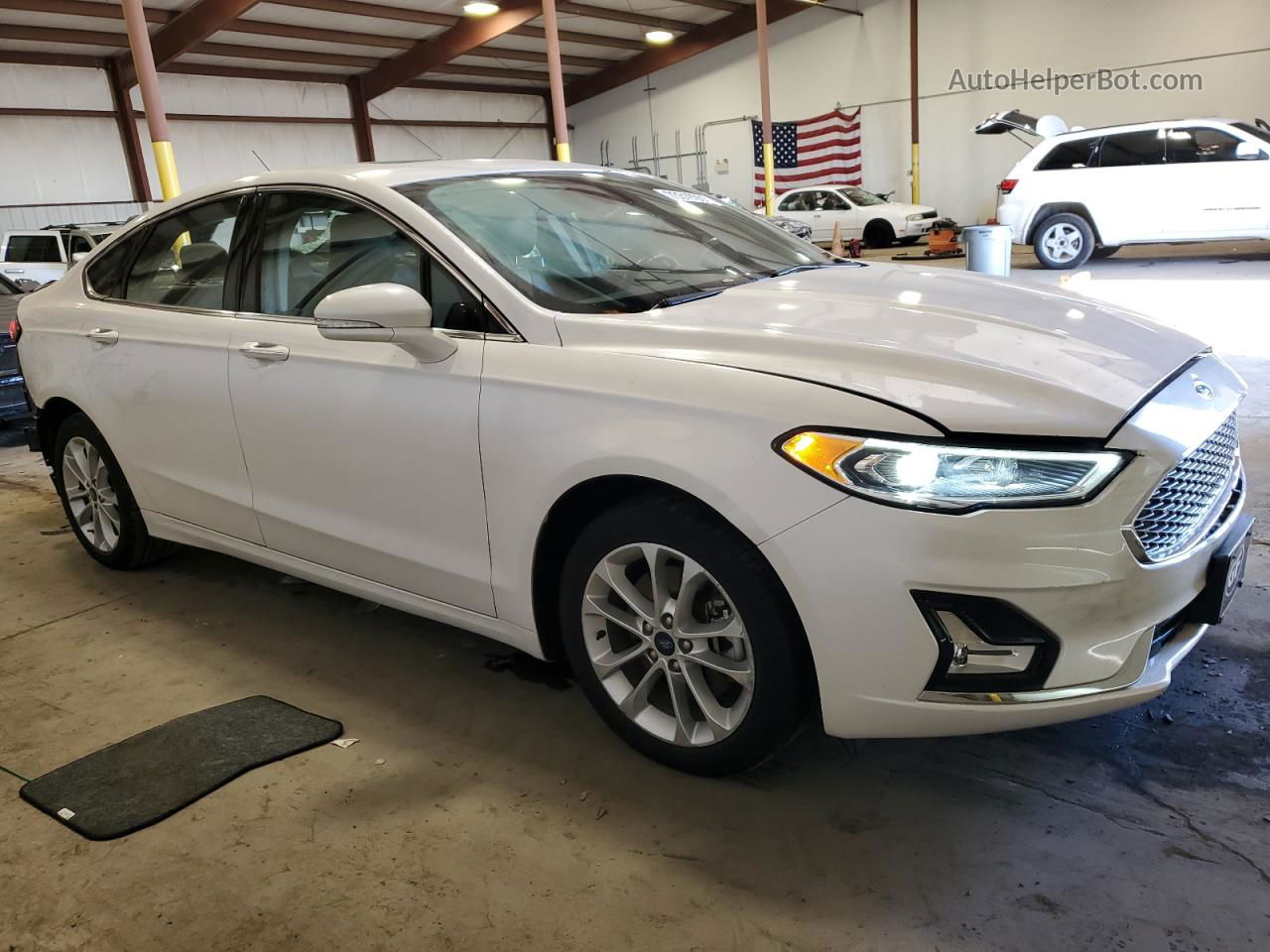 2019 Ford Fusion Titanium White vin: 3FA6P0SUXKR279794