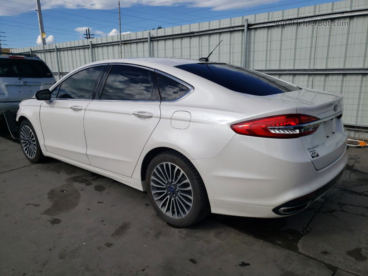 2017 Ford Fusion Se White vin: 3FA6P0T90HR179495