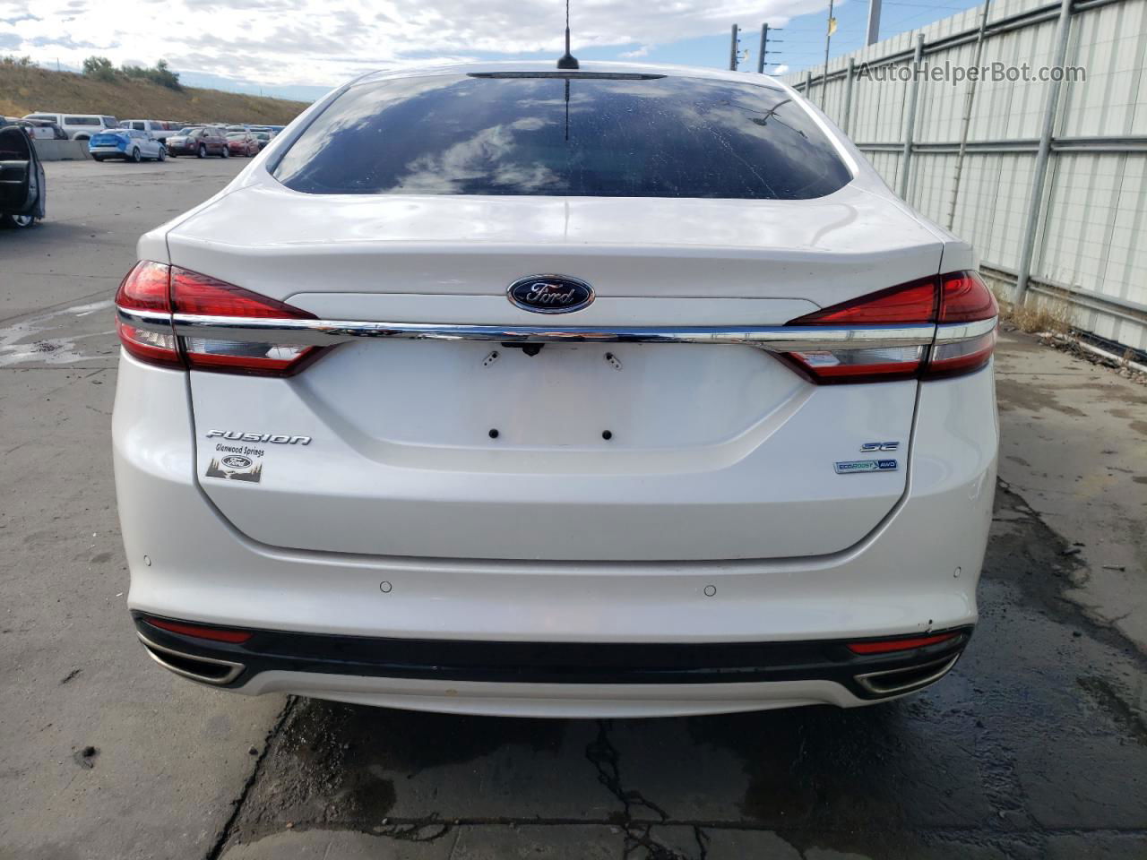 2017 Ford Fusion Se White vin: 3FA6P0T90HR179495