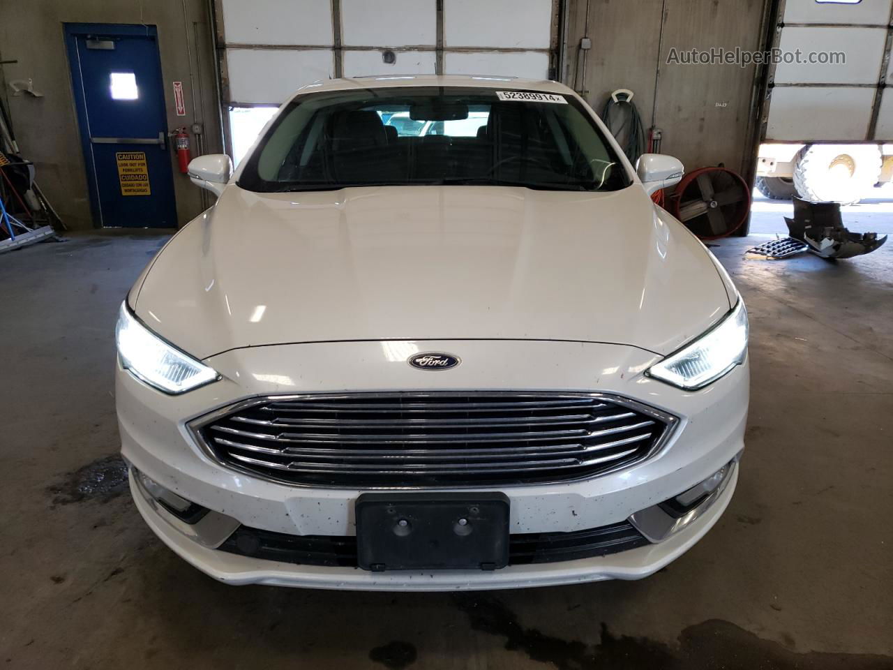 2017 Ford Fusion Se White vin: 3FA6P0T90HR242837