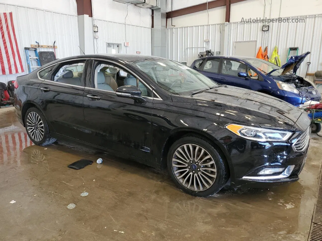 2017 Ford Fusion Se Black vin: 3FA6P0T90HR378627