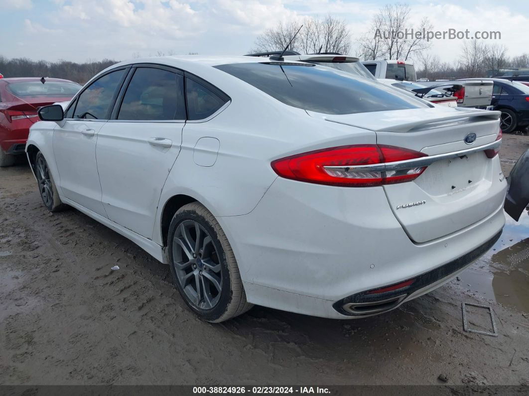 2017 Ford Fusion Se White vin: 3FA6P0T90HR406264