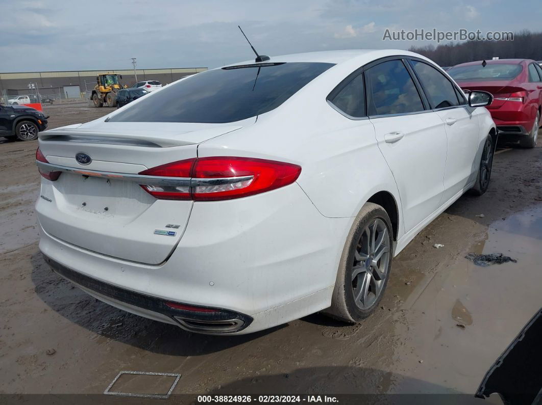 2017 Ford Fusion Se White vin: 3FA6P0T90HR406264