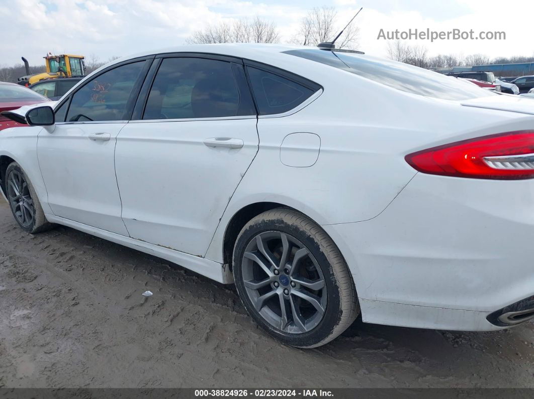 2017 Ford Fusion Se White vin: 3FA6P0T90HR406264