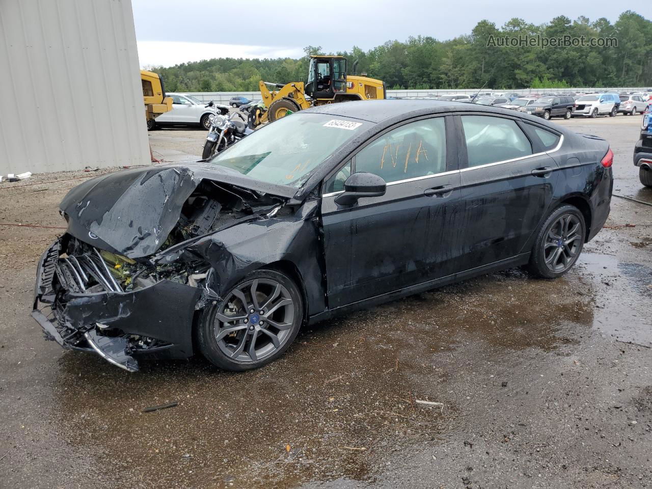 2018 Ford Fusion Se Black vin: 3FA6P0T90JR189496