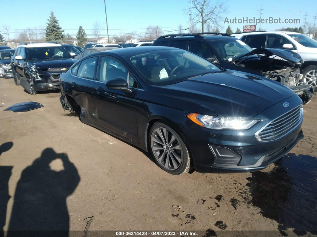 2020 Ford Fusion Se Черный vin: 3FA6P0T90LR165007