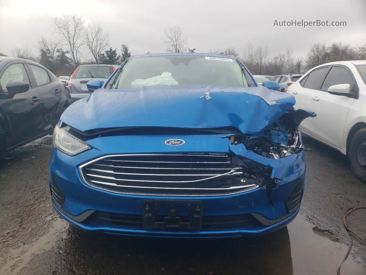 2020 Ford Fusion Se Blue vin: 3FA6P0T90LR172815