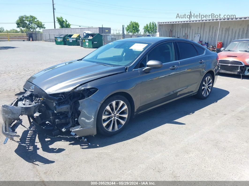 2020 Ford Fusion Se Gray vin: 3FA6P0T90LR181451