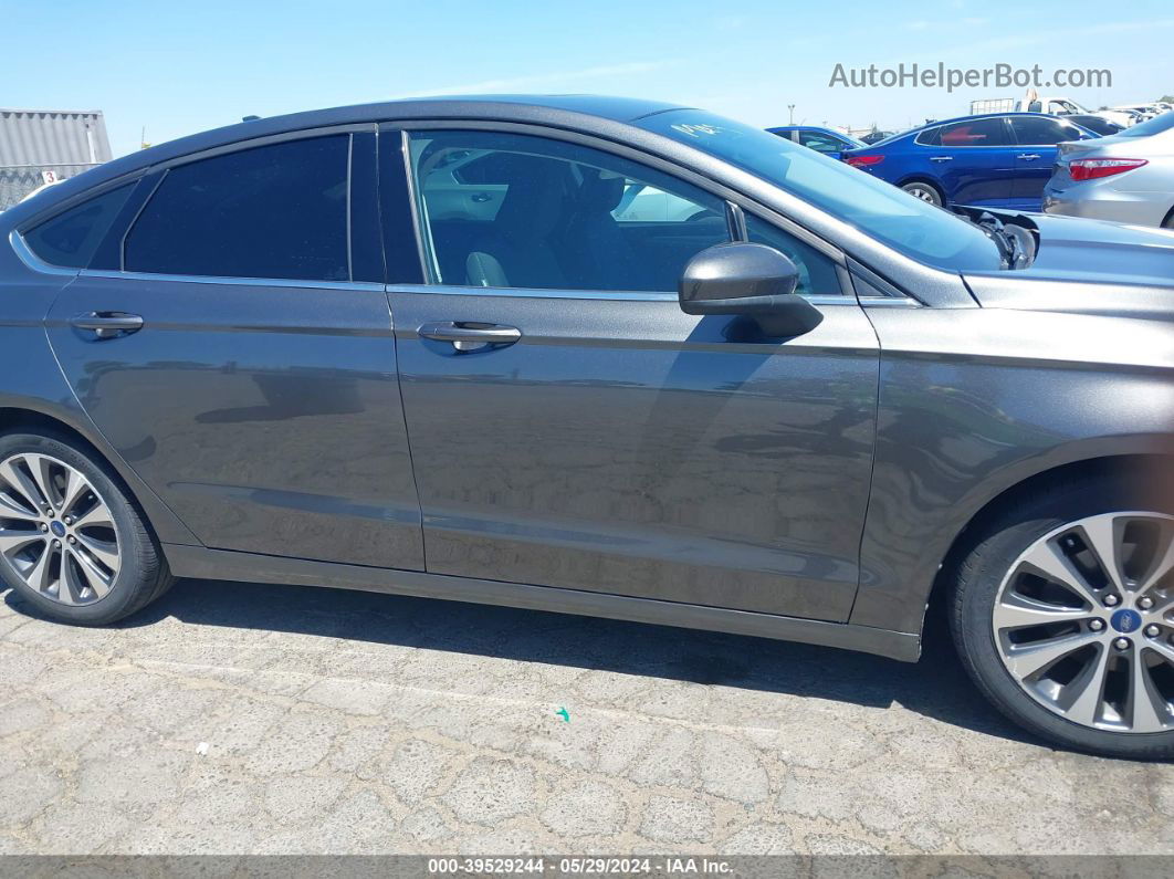 2020 Ford Fusion Se Gray vin: 3FA6P0T90LR181451