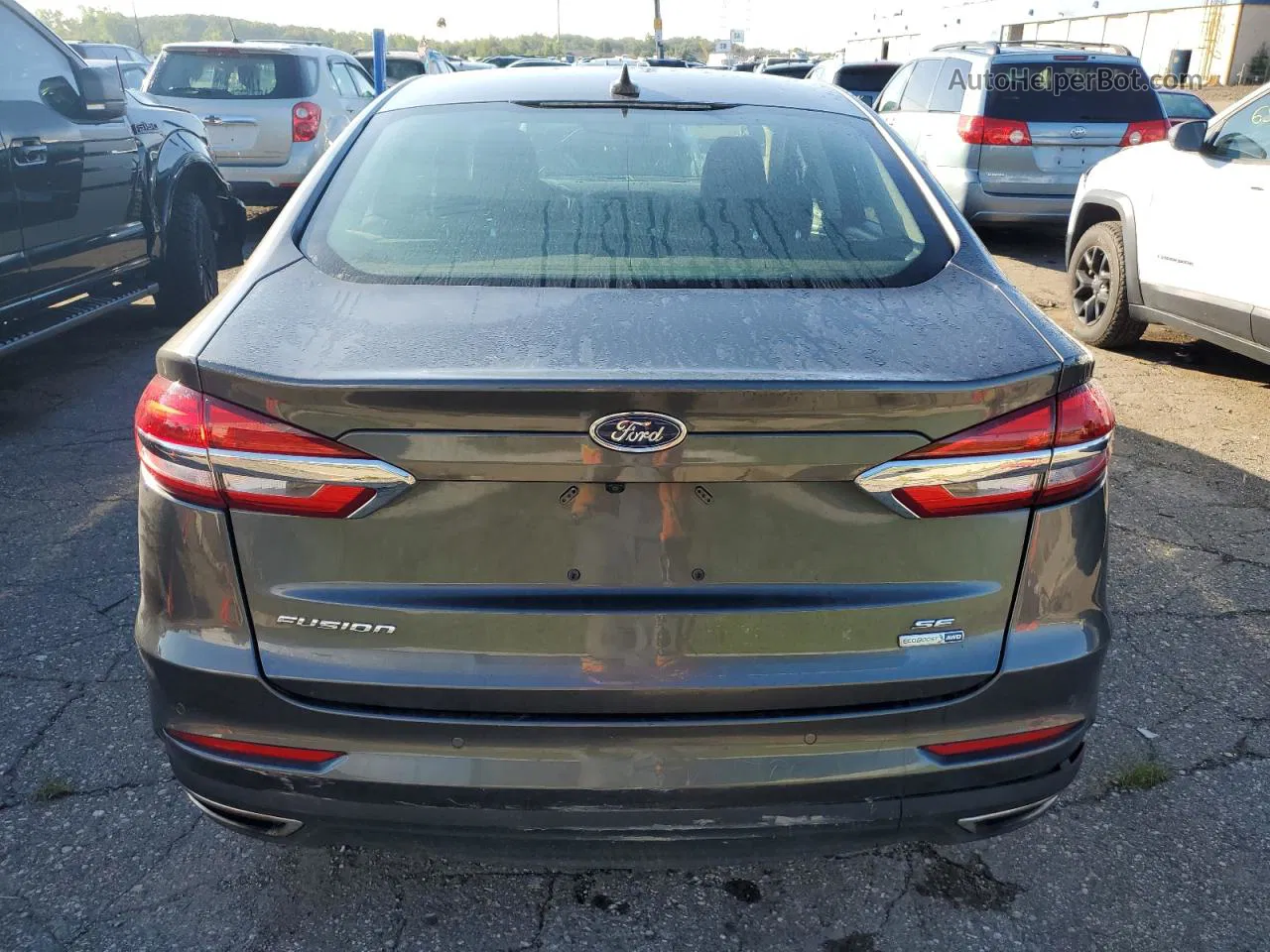 2020 Ford Fusion Se Gray vin: 3FA6P0T90LR198377