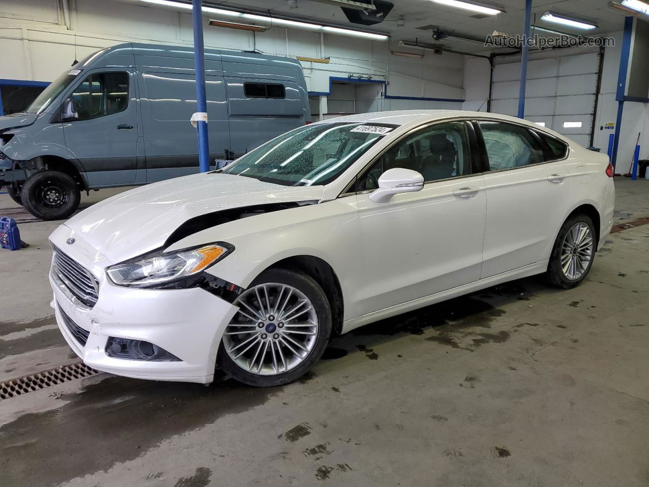 2014 Ford Fusion Se White vin: 3FA6P0T91ER166458