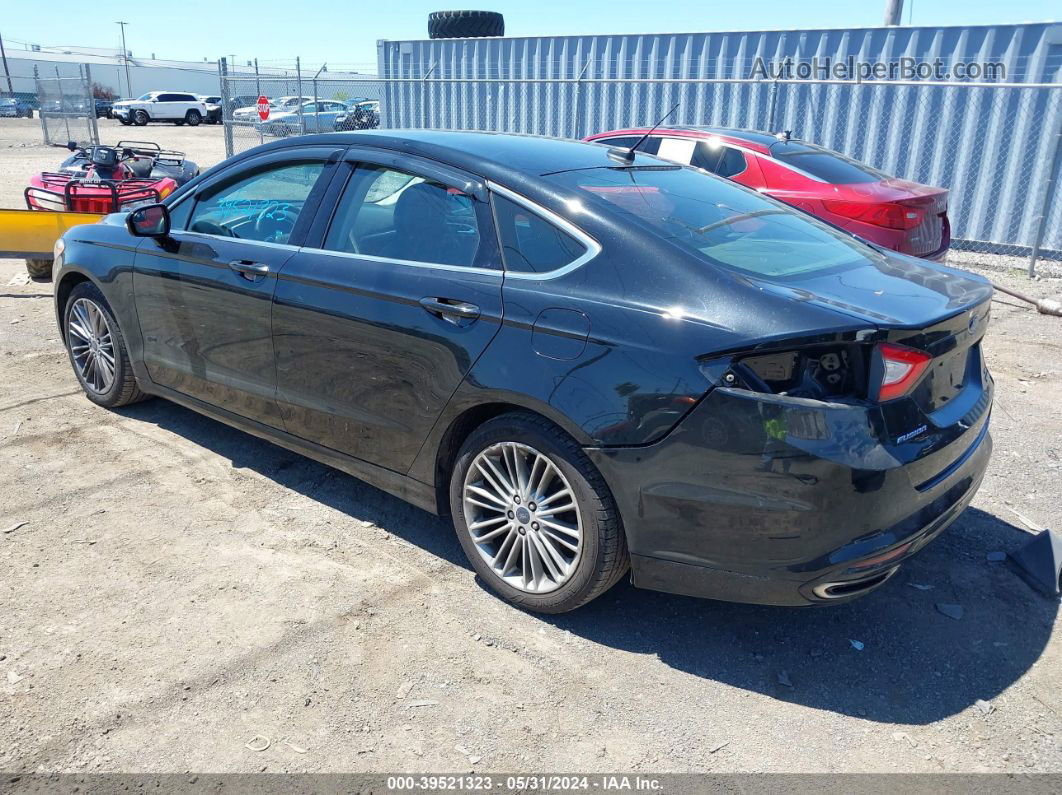 2016 Ford Fusion Se Black vin: 3FA6P0T91GR100981