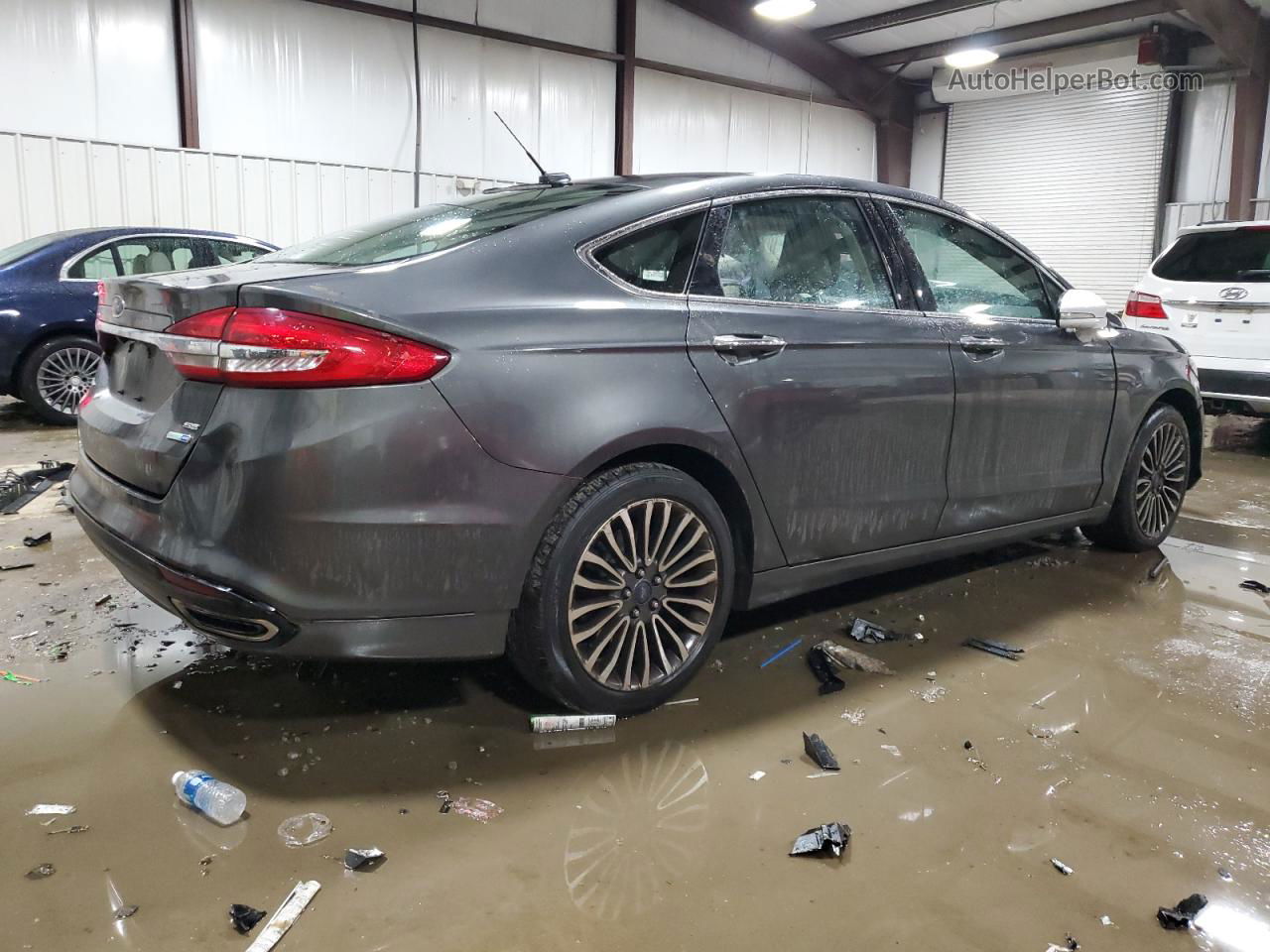 2017 Ford Fusion Se Gray vin: 3FA6P0T91HR261672