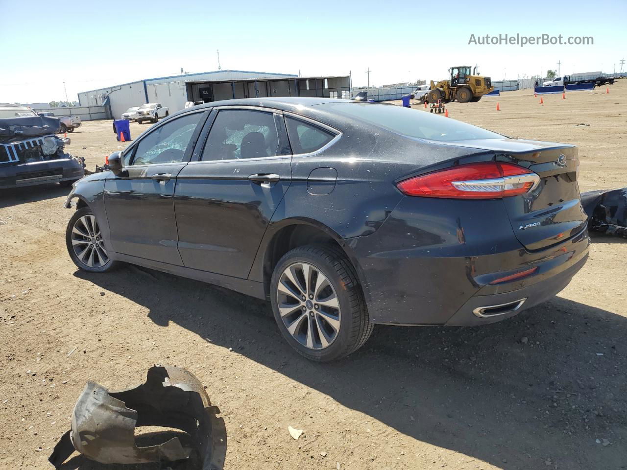 2019 Ford Fusion Se Black vin: 3FA6P0T91KR251294