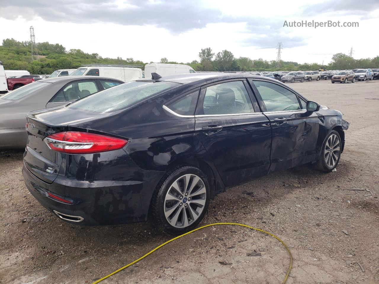 2020 Ford Fusion Se Black vin: 3FA6P0T91LR126880