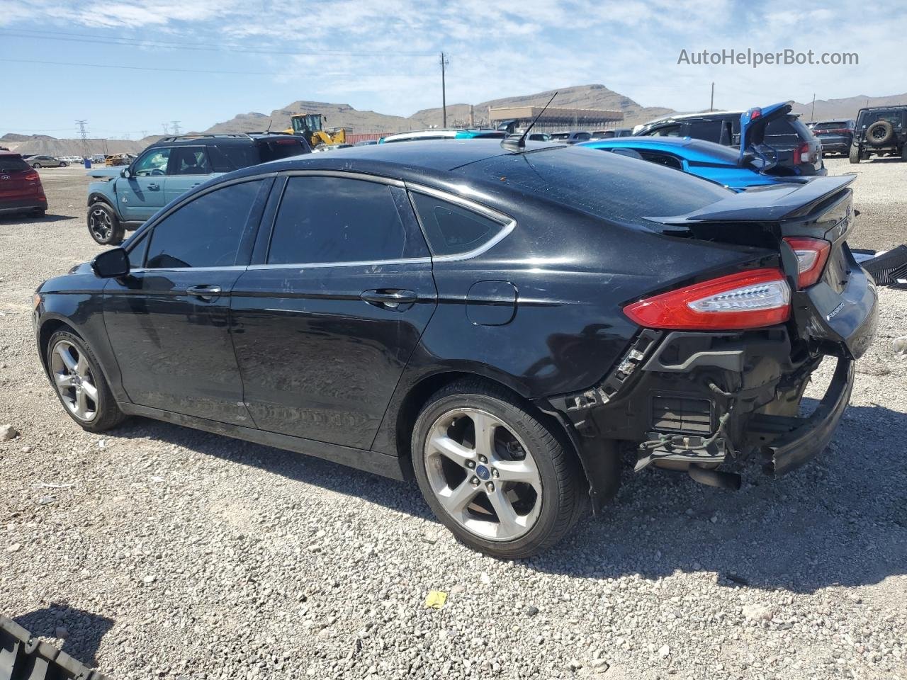 2016 Ford Fusion Se Black vin: 3FA6P0T92GR235287