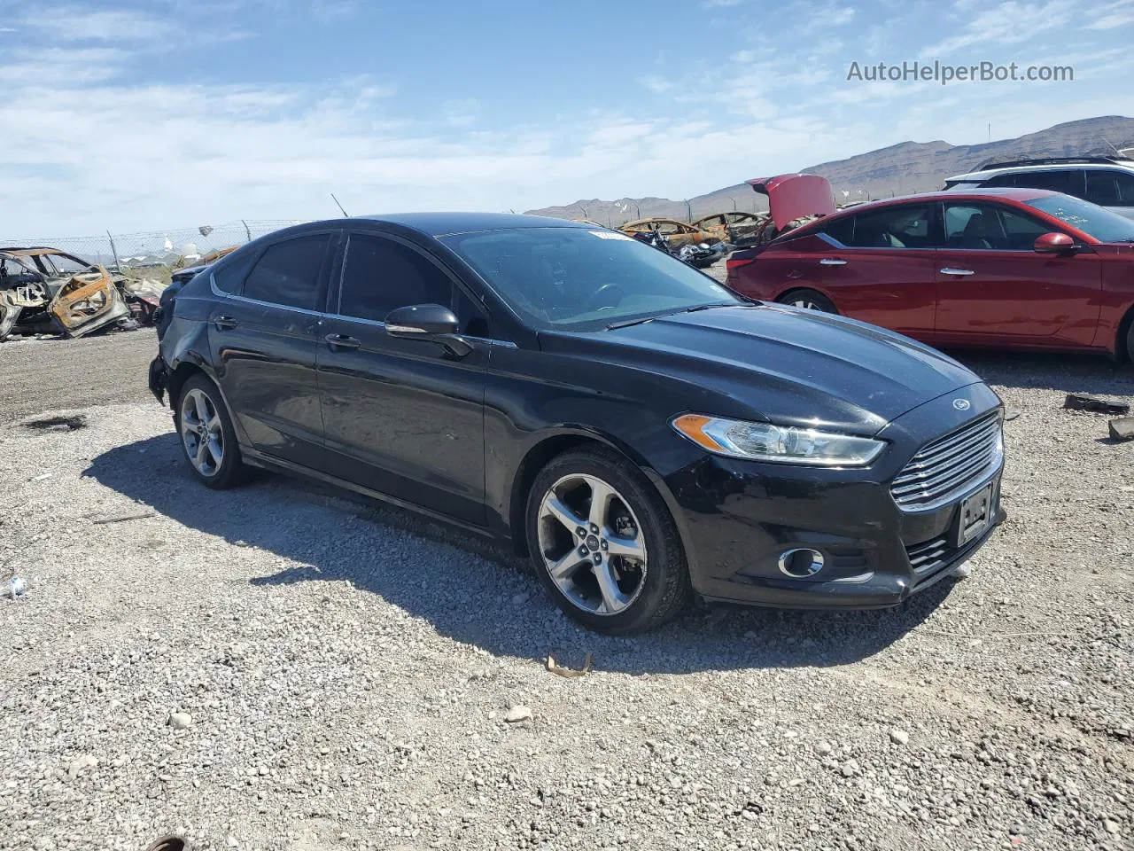 2016 Ford Fusion Se Black vin: 3FA6P0T92GR235287