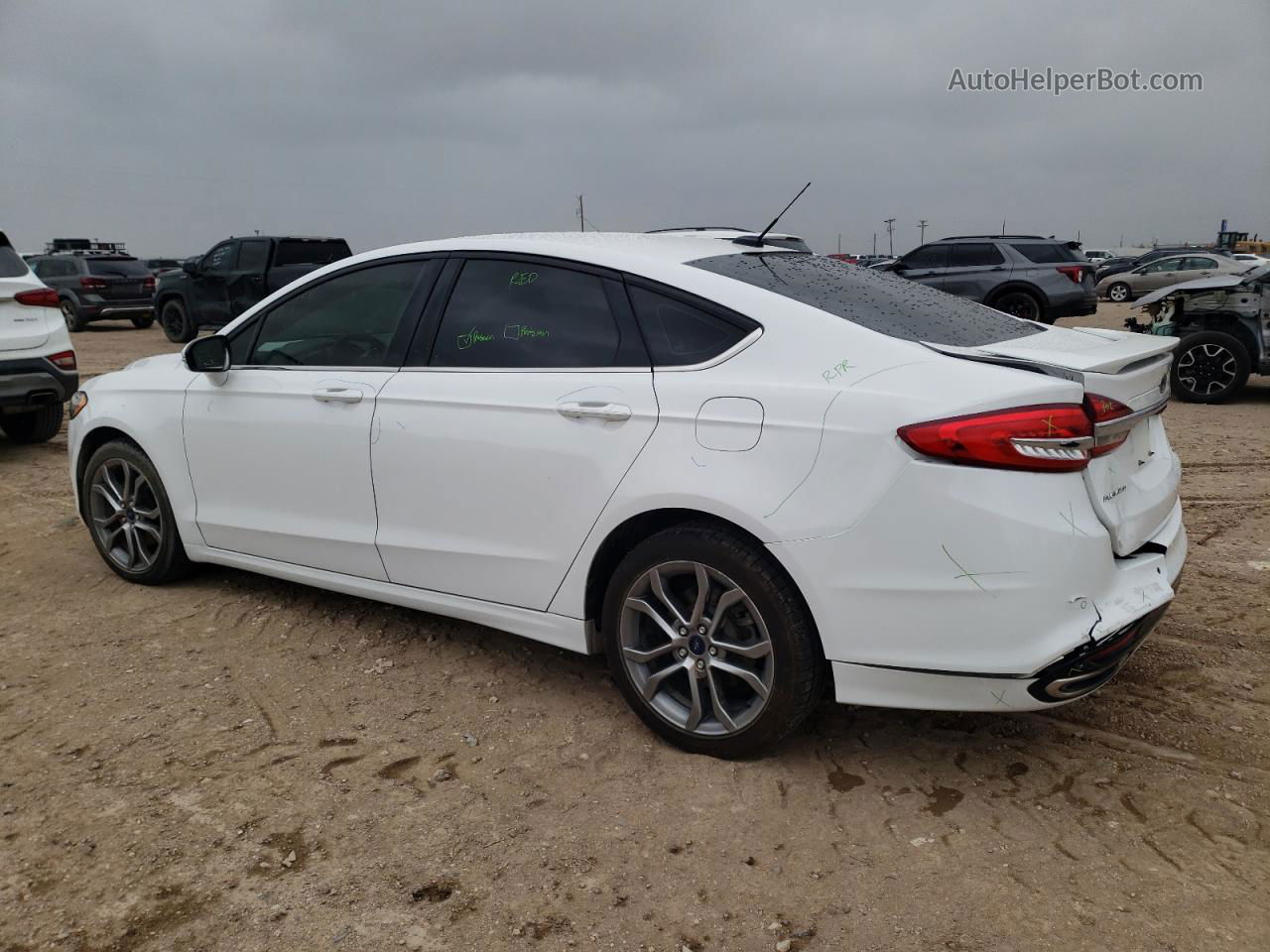 2017 Ford Fusion Se White vin: 3FA6P0T92HR260112