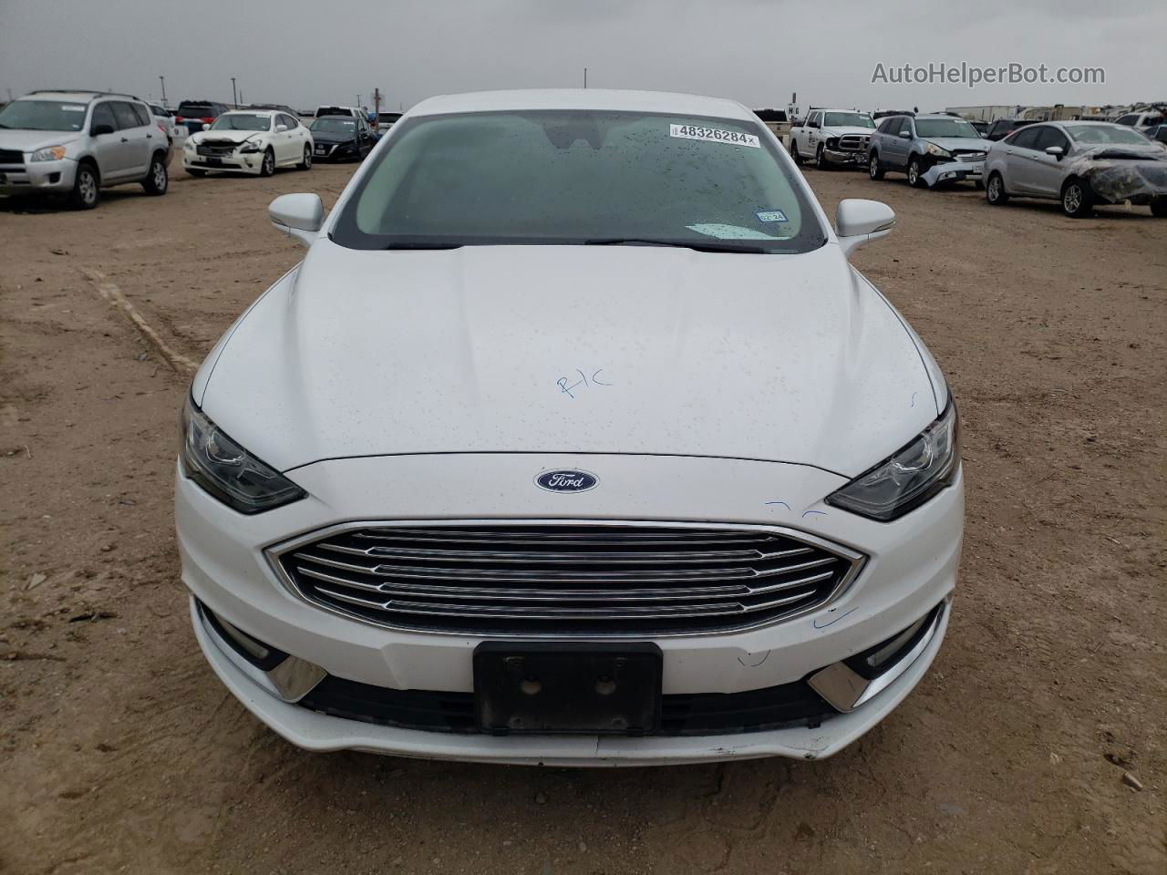 2017 Ford Fusion Se White vin: 3FA6P0T92HR260112