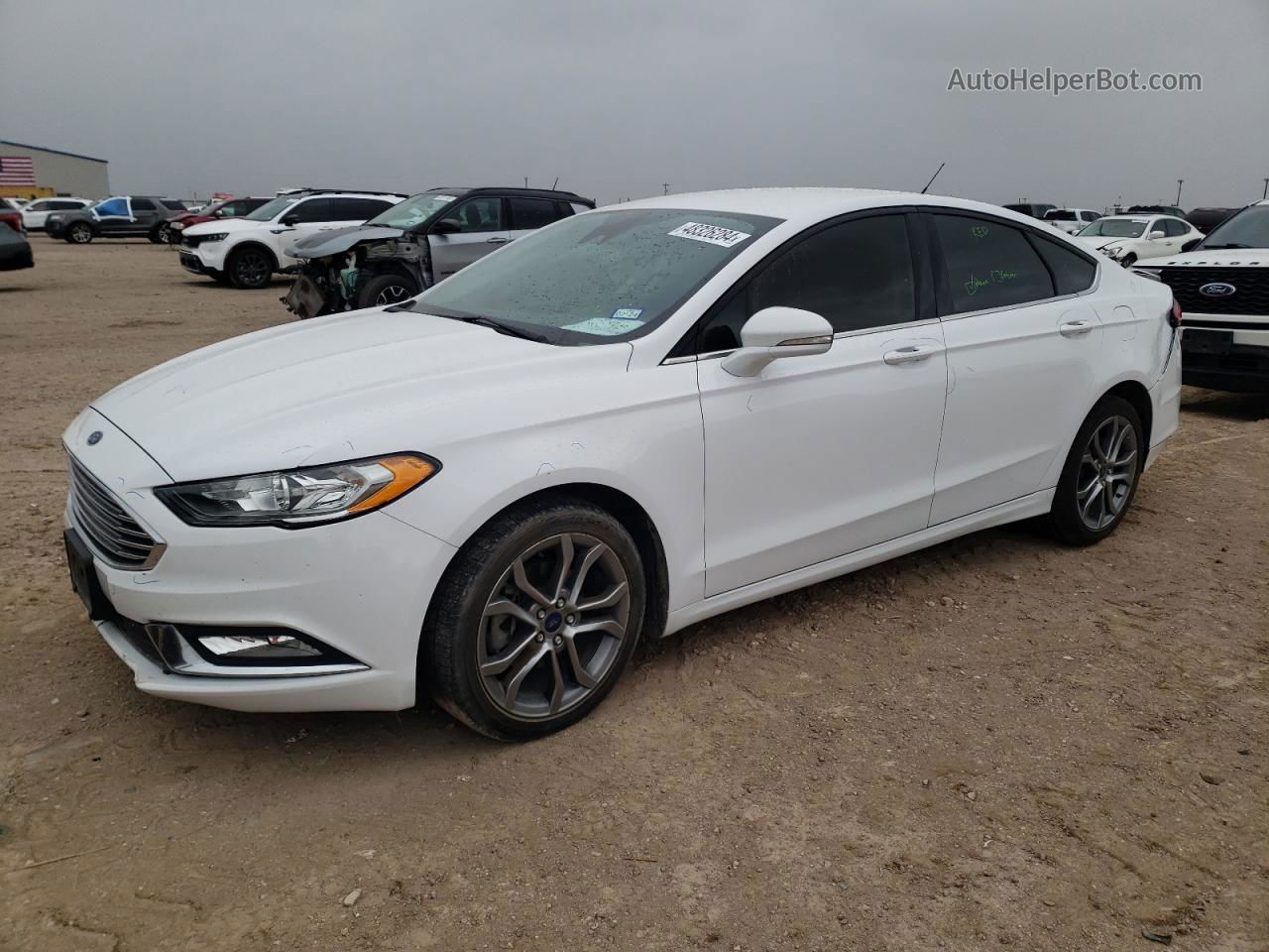 2017 Ford Fusion Se White vin: 3FA6P0T92HR260112