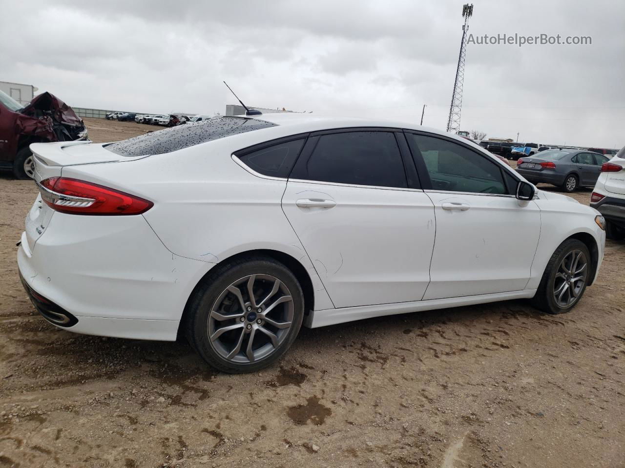 2017 Ford Fusion Se White vin: 3FA6P0T92HR260112