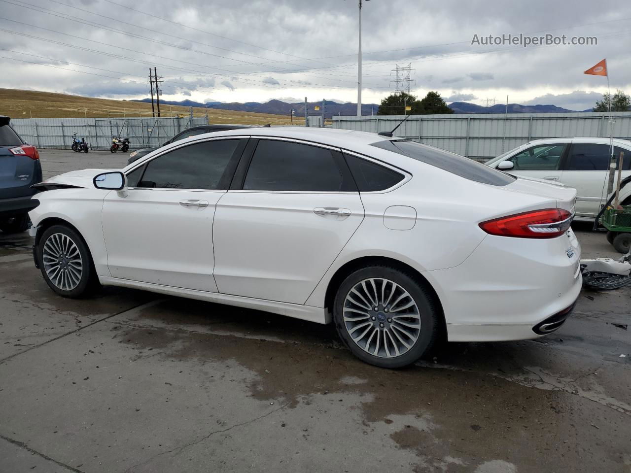 2017 Ford Fusion Se White vin: 3FA6P0T92HR264404