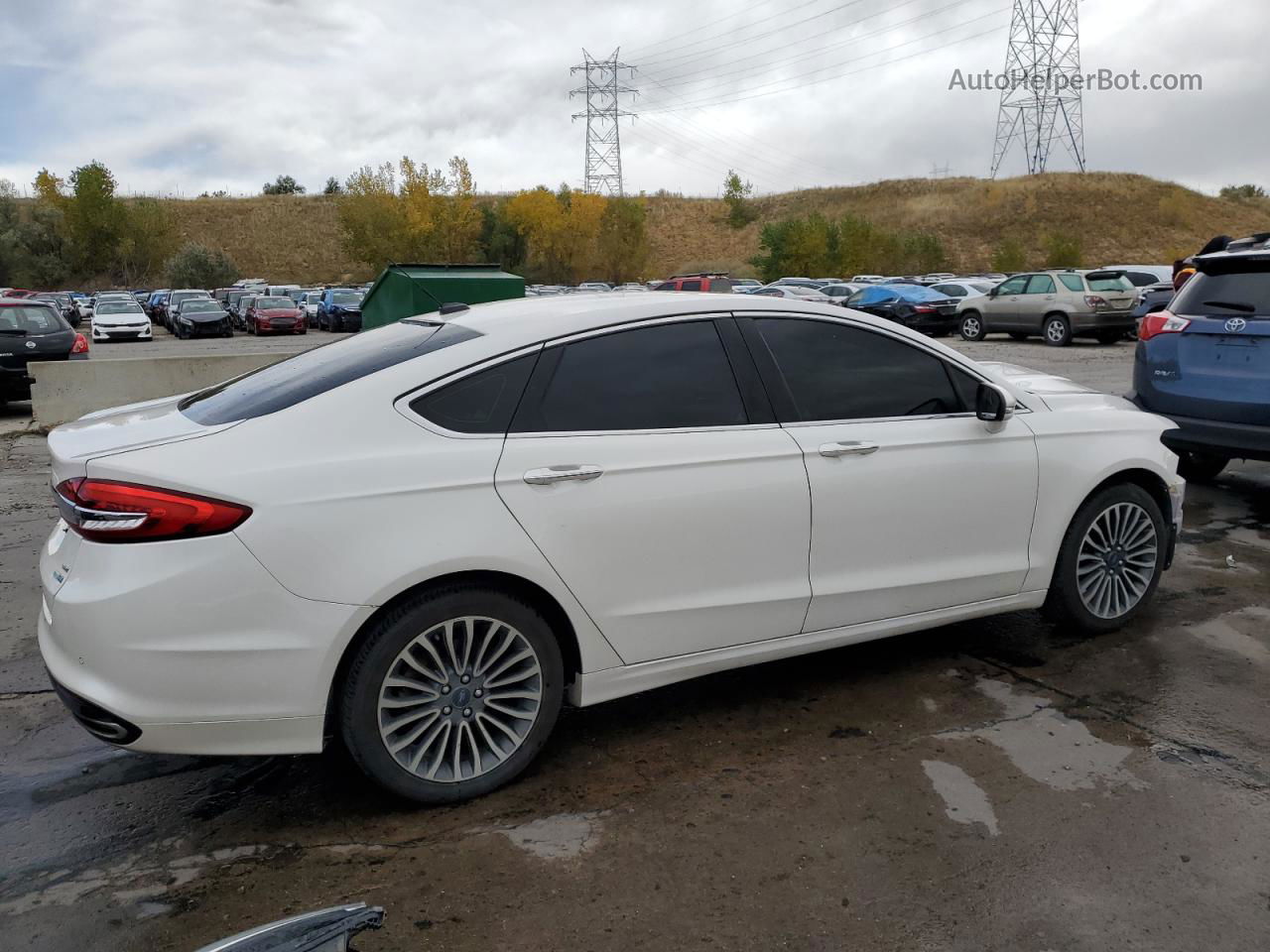 2017 Ford Fusion Se White vin: 3FA6P0T92HR264404