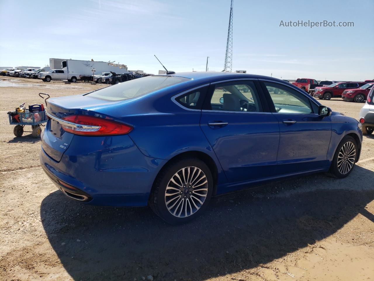 2017 Ford Fusion Se Blue vin: 3FA6P0T93HR322164