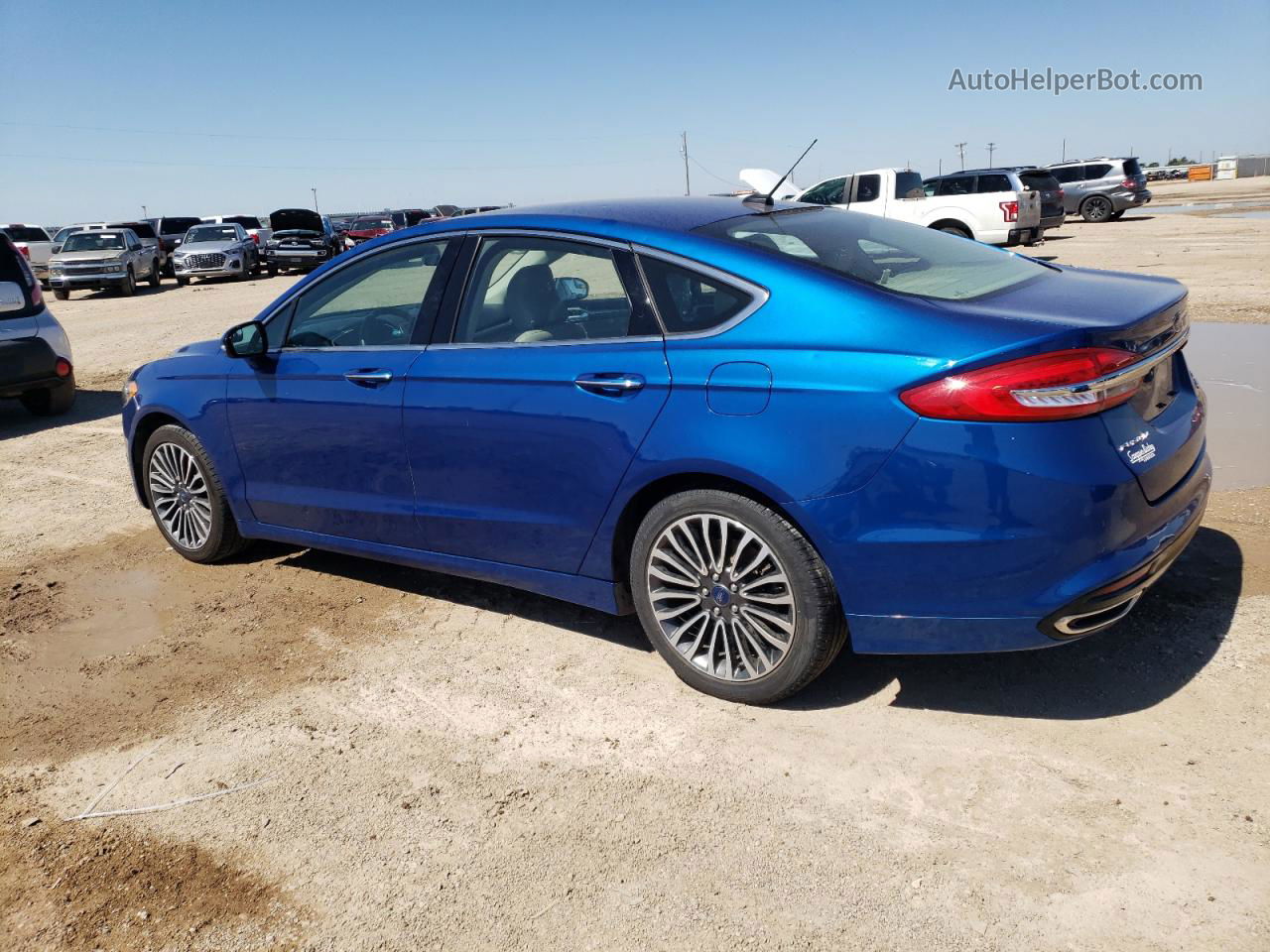 2017 Ford Fusion Se Blue vin: 3FA6P0T93HR322164